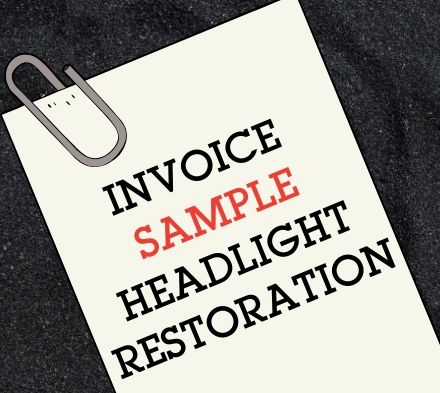 Invoice Sample Headlight Restoration