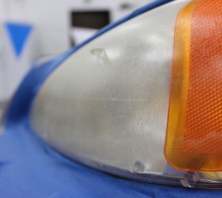 Restoring a Headlight with Previous Coating